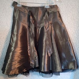 NEW Bisou Bisou Michele Bohbot Women's Gold Slirt Size 6